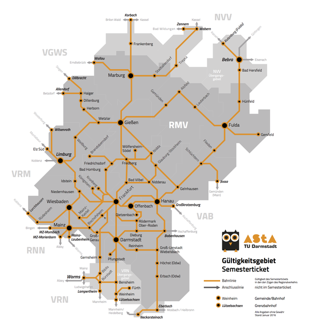 Semesterticket Gültigkeitsbereich